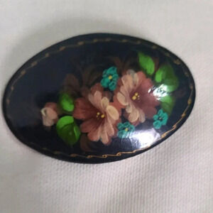 Vintage Hand Painted Russian Brooch/Pin